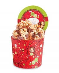 Harry & David's ultimate treat is packed and ready for gift-giving! Moose Munch® popcorn is coated in buttery caramel, tossed with fresh nuts and dipped in chocolate for an irresistible snack. This festive drum tin is filled to the brim with three exciting flavors of Moose Munch®: Caramel, Milk Chocolate and Dark Chocolate. Harry & David's ultimate treat is packed and ready for gift-giving! Moose Munch® popcorn is coated in buttery caramel, tossed with fresh nuts and dipped in chocolate for an irresistible snack. This festive drum tin is filled to the brim with three exciting flavors of Moose Munch®: Caramel, Milk Chocolate and Dark Chocolate.