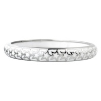 Inox Womens White Star Resin 316L Stainless Steel Bangle