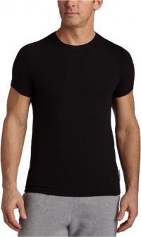 Calvin Klein Men's Steel Micro S/S Crew, Black, Large Calvin Klein Men's Steel Micro S/S Crew, Black, Large