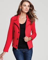 Top your fall looks with bold color with this vividly hued jacket from Splendid. Top your fall looks with bold color with this vividly hued jacket from Splendid.