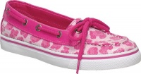 Sperry Top-Sider Girls' Biscayne 1-Eye,Pink/Cheetah Canvas Sequins,US 6 M