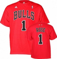 Derrick Rose adidas Red Name and Number Chicago Bulls T-Shirt Derrick Rose adidas Red Name and Number Chicago Bulls T-Shirt