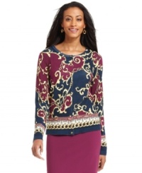Add a luxe touch to your wardrobe with Charter Club's pretty cardigan, featuring a bold status print and versatile colors. Add a luxe touch to your wardrobe with Charter Club's pretty cardigan, featuring a bold status print and versatile colors.