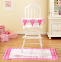 Baby Girl's First Birthday High Chair Decorating Kit, 2pc Baby Girl's First Birthday High Chair Decorating Kit, 2pc