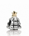 A timeless tannenbaum charm from PANDORA in sterling silver with a 14K gold star on top.