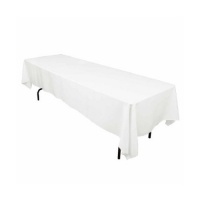 60 x 126 in. Rectangular Polyester Tablecloth White 60 x 126 in. Rectangular Polyester Tablecloth White