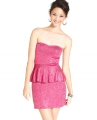Short and sweet: for style that flaunts your flirty side, opt for As U Wish's peplum dress! Sequins add just the right amount of glam to this coquettish party look. Short and sweet: for style that flaunts your flirty side, opt for As U Wish's peplum dress! Sequins add just the right amount of glam to this coquettish party look.