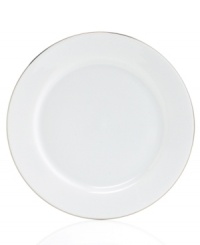 Simply elegant from Charter Club dinnerware. Dishes, like these Platinum Fine Line dinner plates, are for everyday meals but have a banded edge that shines on formal tables. A flawless choice for every occasion. Simply elegant from Charter Club dinnerware. Dishes, like these Platinum Fine Line dinner plates, are for everyday meals but have a banded edge that shines on formal tables. A flawless choice for every occasion.