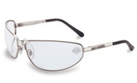 Harley-Davidson HD501 Safety Glasses with Silver Matte Frame and Clear Tint Hardcoat Lens