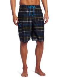 Gotcha Men's Solid Plaid Fade Boardshort Gotcha Men's Solid Plaid Fade Boardshort