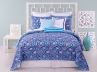 Trina Turk Caprice Medallion Twin Coverlet, 68 by 90-Inch, Blue Trina Turk Caprice Medallion Twin Coverlet, 68 by 90-Inch, Blue
