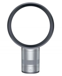 Small and unassuming, this table fan is bladeless, drawing in air and amplifying it up to 15 times for a smooth blast. The Dyson fan delivers uninterrupted air, adjusting the airflow power for a precision circulation, and requires no clamping, pivoting on its own center of gravity. 2-year warranty. Small and unassuming, this table fan is bladeless, drawing in air and amplifying it up to 15 times for a smooth blast. The Dyson fan delivers uninterrupted air, adjusting the airflow power for a precision circulation, and requires no clamping, pivoting on its own center of gravity. 2-year warranty.