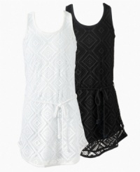 She'll snare a sweet summer look with this cute crochet dress from Roxy, perfect for beach trips and weekend sun. She'll snare a sweet summer look with this cute crochet dress from Roxy, perfect for beach trips and weekend sun.