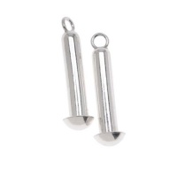 Sterling Silver Drop Link For Pandora Style Beads 6 x 24MM (2) Sterling Silver Drop Link For Pandora Style Beads 6 x 24MM (2)