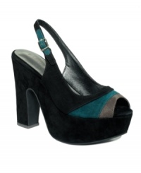Rock a retro vibe with the Banor sandals by Madden Girl. Their ultra-chunky silhouette is perfect for showing off this season's color blocking trend. Rock a retro vibe with the Banor sandals by Madden Girl. Their ultra-chunky silhouette is perfect for showing off this season's color blocking trend.