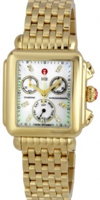 Michele Woman's MWW06P000016 Deco Day Diamond Dial Gold Bracelet Watch Michele Woman's MWW06P000016 Deco Day Diamond Dial Gold Bracelet Watch
