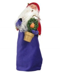 And a Santa and a pear tree! Byers' Choice captures the first day of Christmas in this handcrafted figurine of Kris Kringle belting out the classic holiday tune. And a Santa and a pear tree! Byers' Choice captures the first day of Christmas in this handcrafted figurine of Kris Kringle belting out the classic holiday tune.