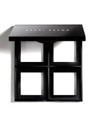 'I've always believed in the concept of personalized beauty and helping women find makeup shades that are right for their skin tone and personal style...This is an easy way for you to create makeup palettes with your most perfect shades.' - Bobbi BrownThis empty mirrored palette is designed to be custom-filled with four of your favorite eye shadows, blushes, or lip shades. Ideal for at home or on-the-go. 'I've always believed in the concept of personalized beauty and helping women find makeup shades that are right for their skin tone and personal style...This is an easy way for you to create makeup palettes with your most perfect shades.' - Bobbi BrownThis empty mirrored palette is designed to be custom-filled with four of your favorite eye shadows, blushes, or lip shades. Ideal for at home or on-the-go.