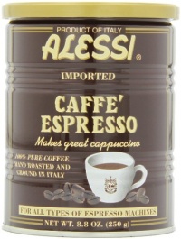Alessi Espresso Ground Coffee, 8.8-Ounce Cans (Pack of 6) Alessi Espresso Ground Coffee, 8.8-Ounce Cans (Pack of 6)