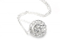 Authentic Diamond Color Sawirovski Crystals , Includes Sterling Silver Chain 18 Inches Rolo. Now At Our Lowest Price Ever but Only for a Limited Time!