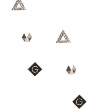 G by GUESS Silver-Tone Geometric Stud Earring Set G by GUESS Silver-Tone Geometric Stud Earring Set