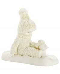 A playful chickadee gets snuggly with the help of this caring Snowbabies figurine. Crafted of porcelain bisque from Department 56. A playful chickadee gets snuggly with the help of this caring Snowbabies figurine. Crafted of porcelain bisque from Department 56.