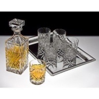 Godinger Dublin 6-Piece Crystal Whiskey Decanter Set Godinger Dublin 6-Piece Crystal Whiskey Decanter Set