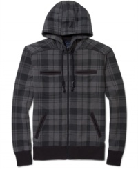 Not your dad's plaid. This hoodie with plaid print is from American Rag is all about hip edge, not fraternity pledge. Not your dad's plaid. This hoodie with plaid print is from American Rag is all about hip edge, not fraternity pledge.