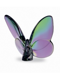 Lucky for you, this enchanting butterfly figurine from Baccarat features glistening crystal wings colored in iridescent purple, blue and green. Lucky for you, this enchanting butterfly figurine from Baccarat features glistening crystal wings colored in iridescent purple, blue and green.