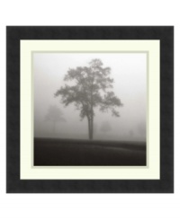 Almost eerie in black and white, this photo print sets a quiet, contemplative mood. A lone tree comes into focus despite dense fog while, in the distance, others are barely visible. Framed in smooth, clean black. Almost eerie in black and white, this photo print sets a quiet, contemplative mood. A lone tree comes into focus despite dense fog while, in the distance, others are barely visible. Framed in smooth, clean black.