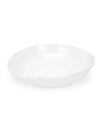 From celebrated chef and food writer, Sophie Conran, comes this artfully designed pasta bowl. Created with the foodie in mind, this versatile pasta bowl from Portmeirion's collection of white dinnerware whisks hot comfort foods from oven to table with the utmost ease. From celebrated chef and food writer, Sophie Conran, comes this artfully designed pasta bowl. Created with the foodie in mind, this versatile pasta bowl from Portmeirion's collection of white dinnerware whisks hot comfort foods from oven to table with the utmost ease.