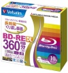 Verbatim Mitsubishi 50GB 2x Speed BD-RE Blu-ray Re-Writable Disk 10 Pack - Ink-jet printable - Each disk in a jewel case