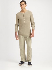 An ideal layering option for this season and beyond in a fine, ribbed linen knit.Five-button placketLinenDry cleanImported An ideal layering option for this season and beyond in a fine, ribbed linen knit.Five-button placketLinenDry cleanImported
