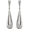 CleverEve 2013 Luxury Series 14K White Gold 1/3 ct tw Diamond Teardrop-Shaped Earrings