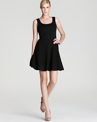 A fit-and-flare silhouette makes this skater-style dress ultra flattering. Work it all season long to flirty effect -- no triple axels necessary! A fit-and-flare silhouette makes this skater-style dress ultra flattering. Work it all season long to flirty effect -- no triple axels necessary!