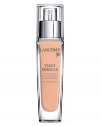 Light emanates from the most beautiful skin. Now, reproduce it. With Aura-Inside technology, Lancôme invents its 1st foundation that recreates the true natural light of perfect skin. Its unique weightless texture provides perfect buildable coverage with a bare sensation. Instantly, complexion appears lit-from-within, visibly flawless. With 10 years of research, and 7 international patents pending, this ultra lightweight formula enriched with soothing rose extract, unifies the skin for a flawless complexion, while giving 18 hours of hydration. Buildable/Moderate Coverage. True-to-Skin Natural Finish. Suitable for sensitive skin. Oil-free. Fragrance-free. Non-comedogenic. Dermatologist-tested.