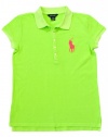 Ralph Lauren Girl's Big Pony Polo, Rescue Green, XL
