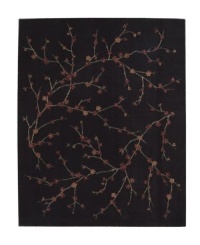 The Chambord Collection from Nourison combines classic French design with a textural density and delicate patterns boasting a silk-like sheen and natural cotton fiber. Hand-carved velvety nap brings the epitome of Old World elegance to your home with a charming design of delicate, flowering branches of rosebuds against a rich ebony ground for subtle drama. The Chambord Collection from Nourison combines classic French design with a textural density and delicate patterns boasting a silk-like sheen and natural cotton fiber. Hand-carved velvety nap brings the epitome of Old World elegance to your home with a charming design of delicate, flowering branches of rosebuds against a rich ebony ground for subtle drama.