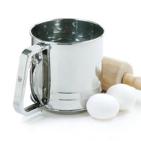 Norpro 3-Cup Stainless Steel Spring-Action Sifter Norpro 3-Cup Stainless Steel Spring-Action Sifter