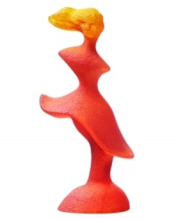 This handcrafted Kosta Boda fashionista is positively on fire, sporting a blazing red dress and vibrant blonde do. Finished with heated glass powder for a unique textured finish. Designed by Kjell Engman. This handcrafted Kosta Boda fashionista is positively on fire, sporting a blazing red dress and vibrant blonde do. Finished with heated glass powder for a unique textured finish. Designed by Kjell Engman.