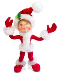 Sporting long elfin shoes and a velvety red jumpsuit, this irresistible figurine brings the joy of Christmas wherever she goes. With the soft, flexible features and unmistakable style of Annalee dolls. Sporting long elfin shoes and a velvety red jumpsuit, this irresistible figurine brings the joy of Christmas wherever she goes. With the soft, flexible features and unmistakable style of Annalee dolls.