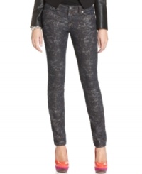 Can't get enough graphic denim this season? Neither can we! These skinny jeans from Jessica Simpson combine an understated print with metallic accents and a textured finish. Can't get enough graphic denim this season? Neither can we! These skinny jeans from Jessica Simpson combine an understated print with metallic accents and a textured finish.
