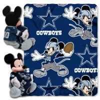 NFL Dallas Cowboys Mickey Mouse Pillow with Fleece Throw Blanket Set NFL Dallas Cowboys Mickey Mouse Pillow with Fleece Throw Blanket Set