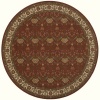 Area Rug 5x5 Round Traditional Salmon Color - Momeni Persian Garden Rug from RugPal