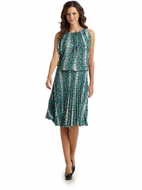 THE LOOKAllover reptile printDraped sleevesFront keyhole detailPleated skirtTHE FITAbout 43 from shoulder to hemTHE MATERIALPolyesterFully linedCARE & ORIGINDry cleanImportedModel shown is 5'8 (172½cm) wearing US size Small. THE LOOKAllover reptile printDraped sleevesFront keyhole detailPleated skirtTHE FITAbout 43 from shoulder to hemTHE MATERIALPolyesterFully linedCARE & ORIGINDry cleanImportedModel shown is 5'8 (172½cm) wearing US size Small.