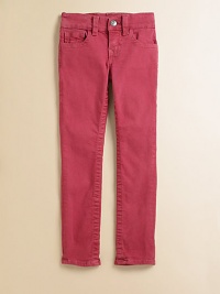 A not-so-basic pair of leggings gets a colorful update with tonal stitching and a stretchy, skinny silhouette.Front button closureBelt loopsZip flyFaux front pocketsBack patch pocketsCotton/Polyester/ElastaneMachine washImported of American fabric A not-so-basic pair of leggings gets a colorful update with tonal stitching and a stretchy, skinny silhouette.Front button closureBelt loopsZip flyFaux front pocketsBack patch pocketsCotton/Polyester/ElastaneMachine washImported of American fabric