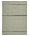 Subtle striping gives way to understated sophistication in the Horizon area rug from Calvin Klein. Generously thick wool fibers are hand tufted in India for remarkable strength and detailed design. Perfect for mixing with any style decor. (Clearance)