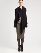 A single asymmetrical seam defines this sleek, form-fitting pencil silhouette.Elastic waistbandAsymmetrical seamAbout 30 from natural waist70% rayon/15% nylon/15% cottonDry cleanMade in Italy of imported fabricModel shown is 5'10½ (179cm) wearing US size 4. 