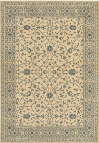 English Manor Somerset Lane Ivory/Blue Rug Rug Size: 3'8 x 5' English Manor Somerset Lane Ivory/Blue Rug Rug Size: 3'8 x 5'