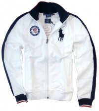 Polo Ralph Lauren USA Big Pony Full Zip Fleece Track Jacket Polo Ralph Lauren USA Big Pony Full Zip Fleece Track Jacket